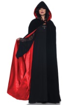 Capa de terciopelo con forro rojo satinado deluxe