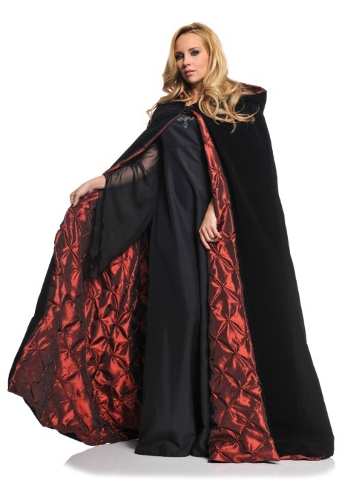 Capa de terciopelo con forro acolchado rojo deluxe
