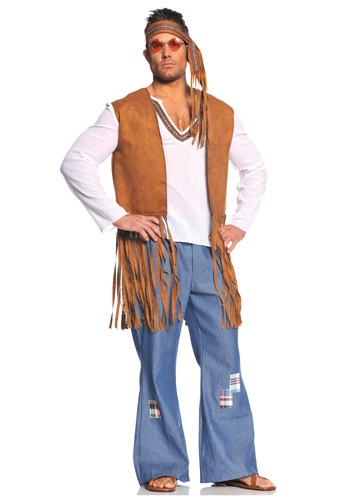 Disfraz hippie Right On talla extra