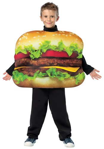 Disfraz infantil de hamburguesa con queso