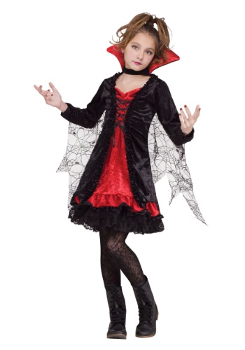 Disfraz infantil de chica vampiro