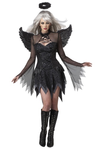 Disfraz de ángel caído para mujer talla extra