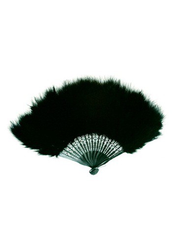 Abanico de plumas marabou negro