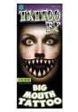 Tatuaje temporal Big Mouth del Gato de Chesire
