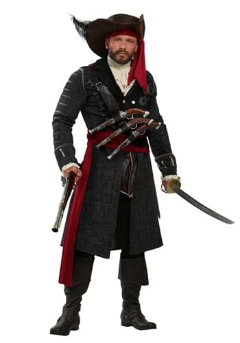 Disfraz de hombre talla grande de Blackbeard