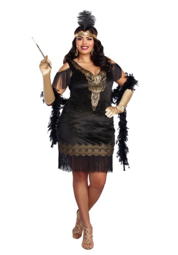 Women's Plus Size Swanky Flapper Costume
