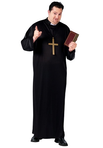 Disfraz de sacerdote talla extra