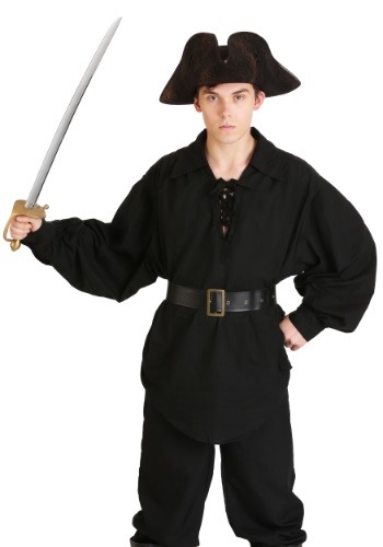 Camisa negra de pirata