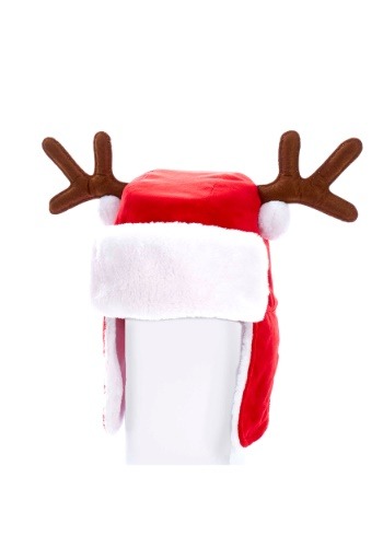 Sombrero de felpa rojo de Navidad para 12 "con astas 12"