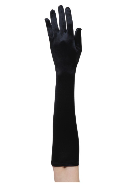 Guantes negros para disfraz flapper