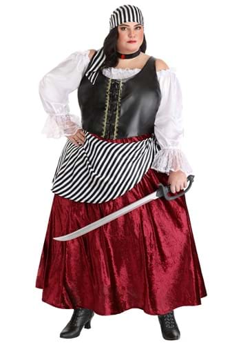 Disfraz de moza pirata deluxe talla extra