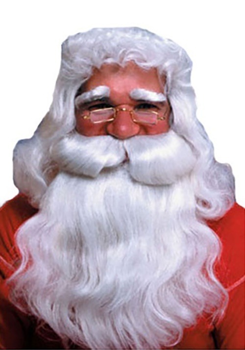 Peluca y barba recta de Santa